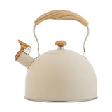 Castmoor Stainless Whistling Kettle, 2.5 L in Beige