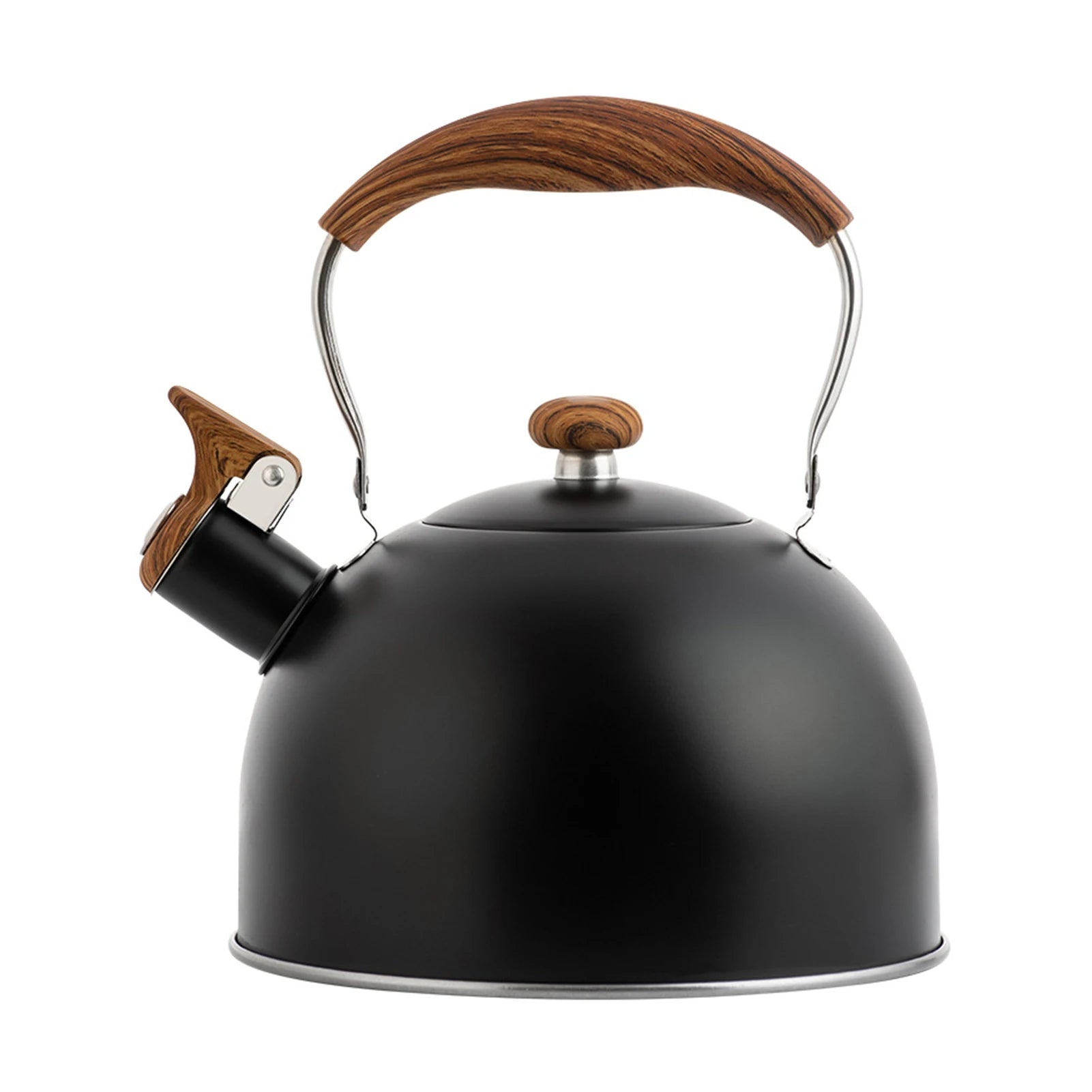 Castmoor Stainless Whistling Kettle, 2.5 L in Black
