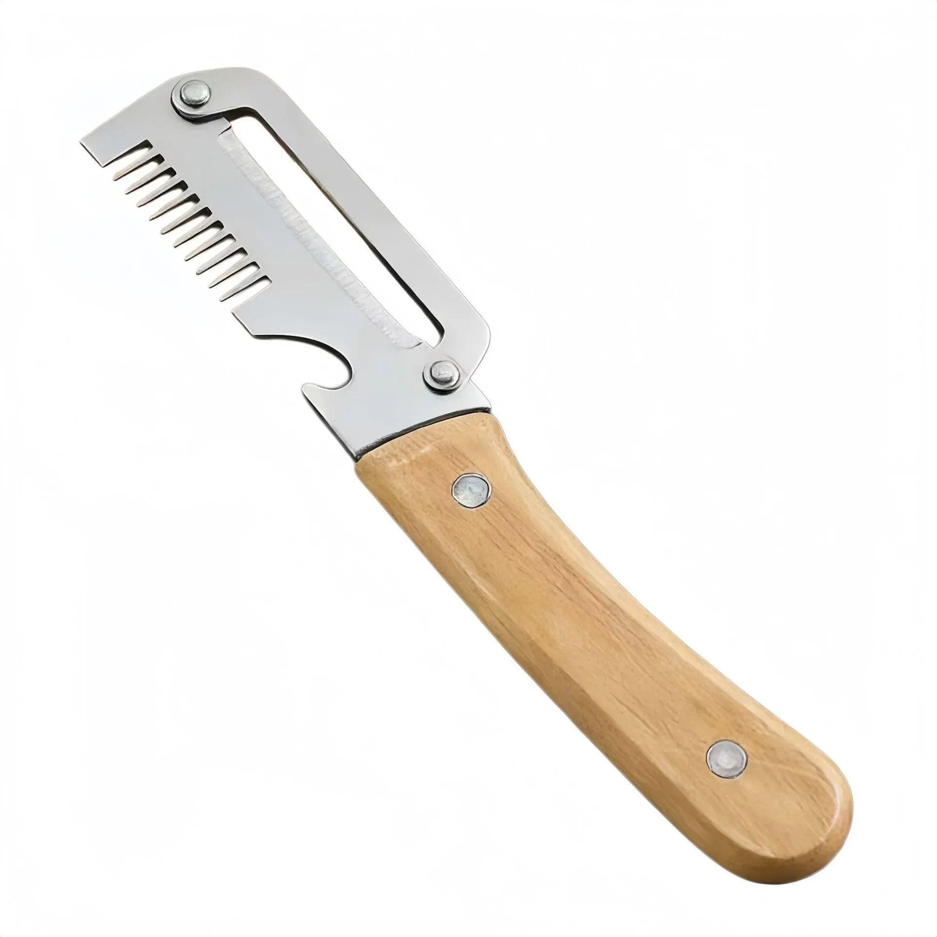 Castmoor Wood Handle Peeler and Slicer on a white background