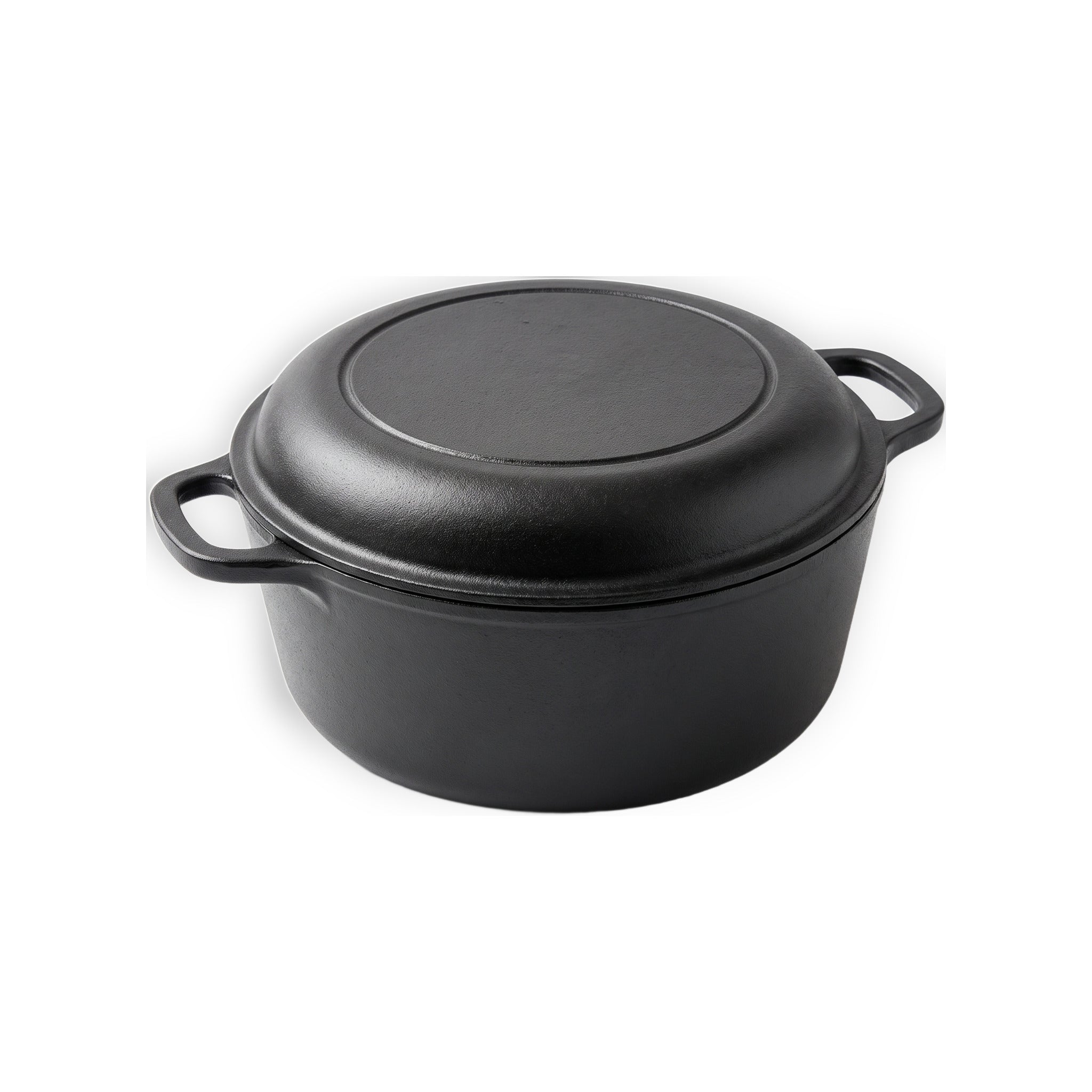 Castmoor Double Dutch Oven with Skillet Lid on a white background